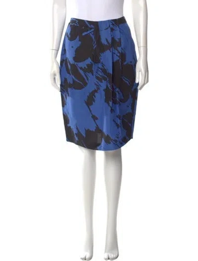 Pre-owned Peter Som Linen Knee-length Skirt In Blue