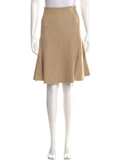 Pre-owned Peter Som Merino Wool Knee-length Skirt In Neutral