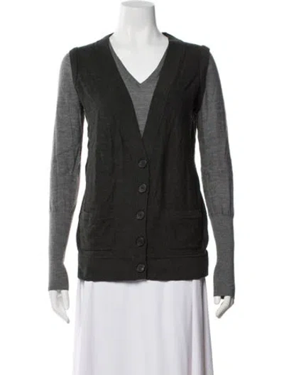Pre-owned Peter Som Merino Wool V-neck Sweater In Multi