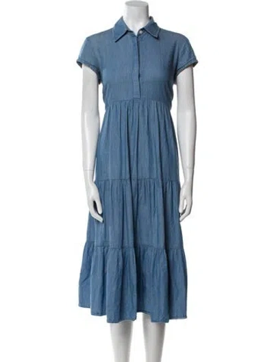 Pre-owned Peter Som Midi Length Dress In Blue