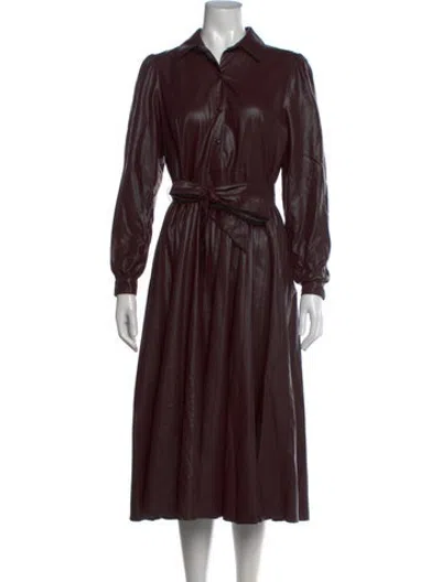 Pre-owned Peter Som Midi Length Dress In Burgundy