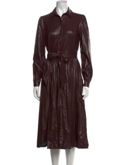 Pre-owned Peter Som Midi Length Dress W/ Tags In Burgundy