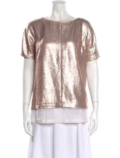 Pre-owned Peter Som Patterned Crew Neck Top In Multi