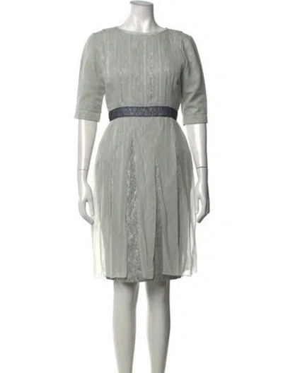 Pre-owned Peter Som Patterned Knee-length Dress In Grey