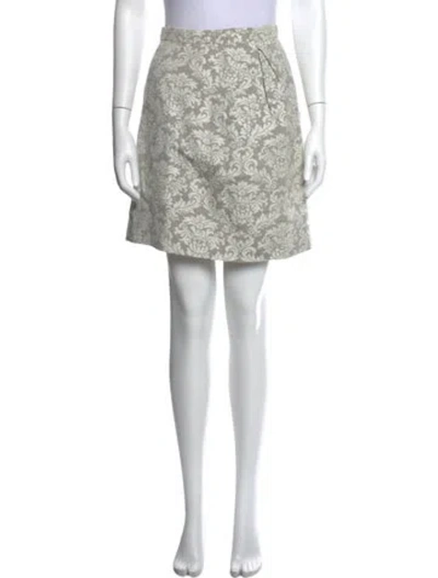Pre-owned Peter Som Patterned Mini Skirt In Gray