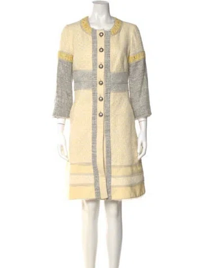 Pre-owned Peter Som Printed Knee-length Dress In Neutral