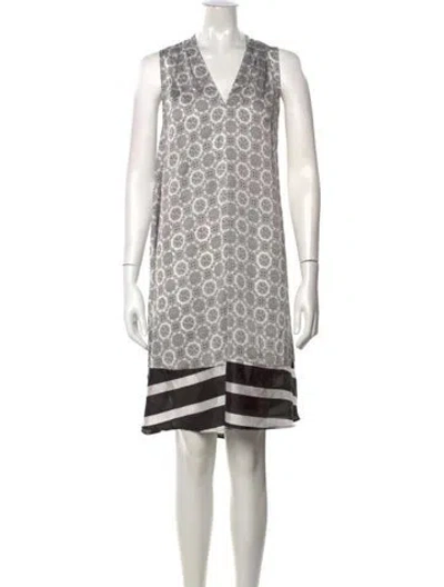 Pre-owned Peter Som Printed Mini Dress In Black