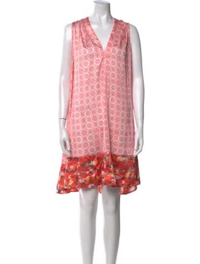 Pre-owned Peter Som Printed Mini Dress In Multi