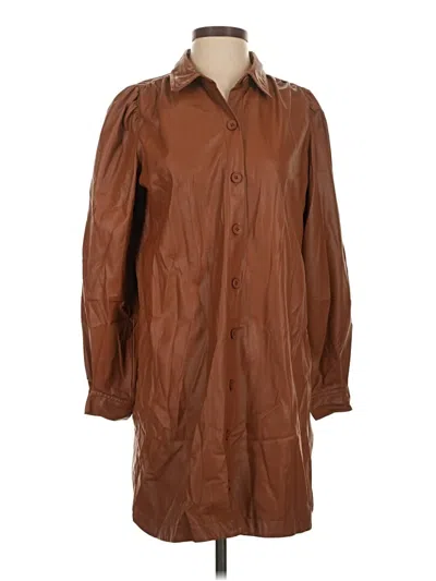 Pre-owned Peter Som Raincoat In Brown