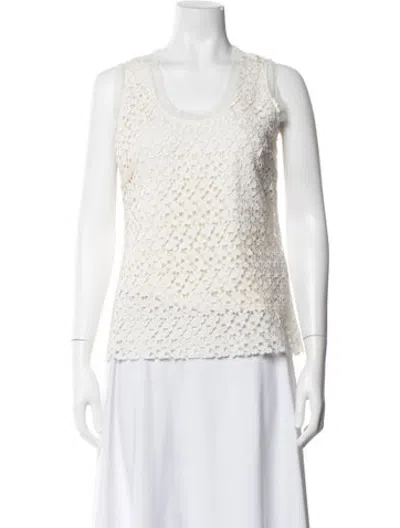 Pre-owned Peter Som Scoop Neck Sleeveless Tunic In Neutrals
