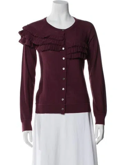 Pre-owned Peter Som Scoop Neck Sweater In Purple