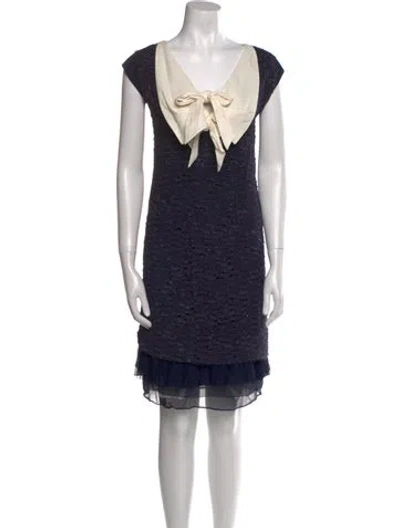 Pre-owned Peter Som Silk Knee-length Dress In Blue