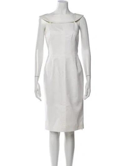Pre-owned Peter Som Silk Knee-length Dress In Neutrals