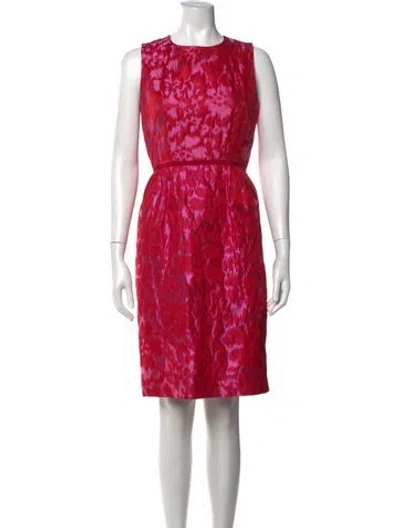 Pre-owned Peter Som Silk Knee-length Dress In Purple