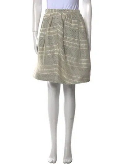 Pre-owned Peter Som Silk Knee-length Skirt In Gray