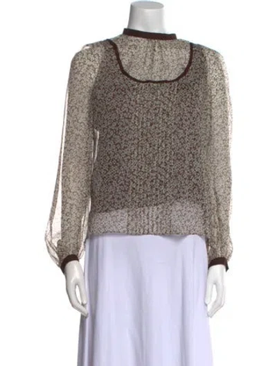 Pre-owned Peter Som Silk Printed Sweatshirt In Multi