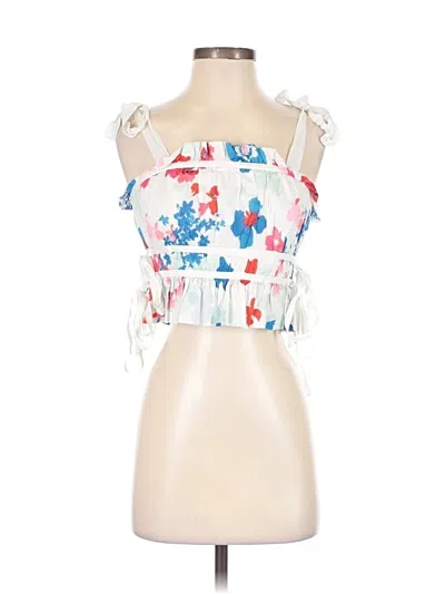 Pre-owned Peter Som Sleeveless Blouse In White