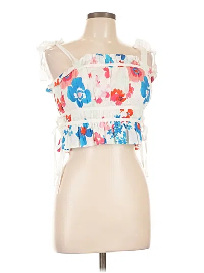 Pre-owned Peter Som Sleeveless Blouse In White