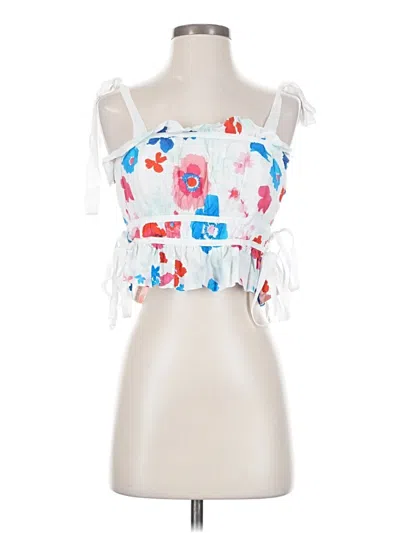 Pre-owned Peter Som Sleeveless Blouse In White