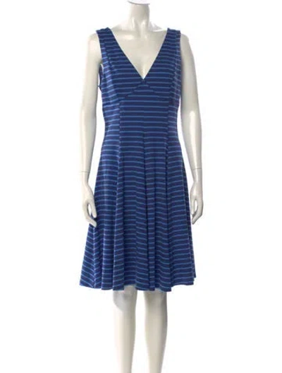Pre-owned Peter Som Striped Knee-length Dress In Blue