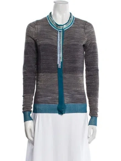 Pre-owned Peter Som Striped Scoop Neck Sweater In Multi