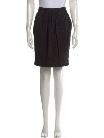 Pre-owned Peter Som Tweed Pattern Knee-length Skirt In Gray