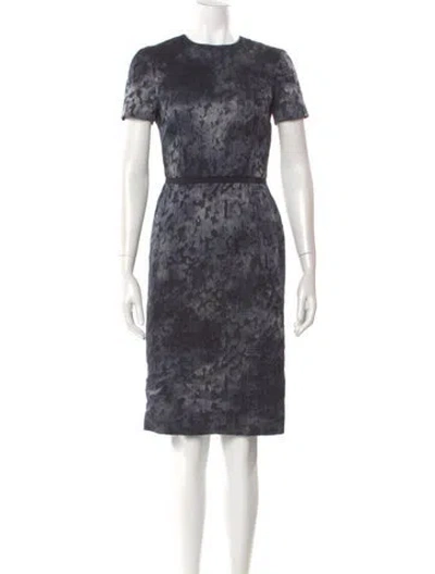 Pre-owned Peter Som Wool Knee-length Dress In Gray