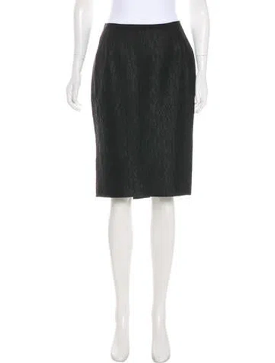 Pre-owned Peter Soronen Textured Pencil Skirt In Black