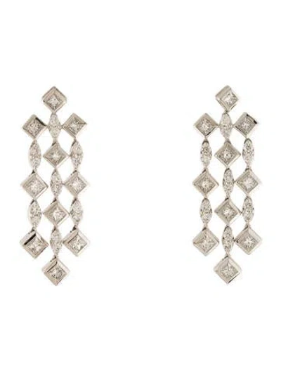 Pre-owned Peter Storm 18k 2.38ct Diamond Drop Earrings In Multi