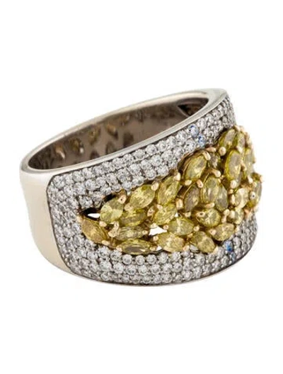 Pre-owned Peter Storm 18k Diamond Band In Multi