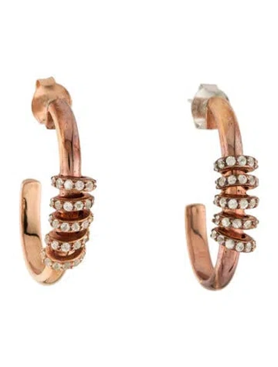 Pre-owned Peter Storm Sapphire Hoop Earrings In Multi