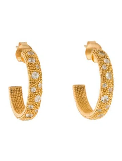 Pre-owned Peter Storm Sapphire Hoop Earrings In Multi