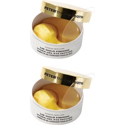 Peter Thomas Roth 24k Gold Firming Hydra-gel Eye Patches Duo Set $150 Value In Transparent