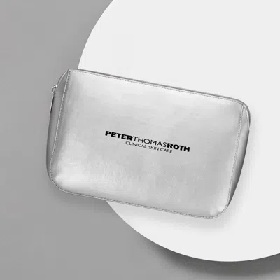 Peter Thomas Roth Silver Travel Bag|9" W X 6" H X 3.5" D In Default Title