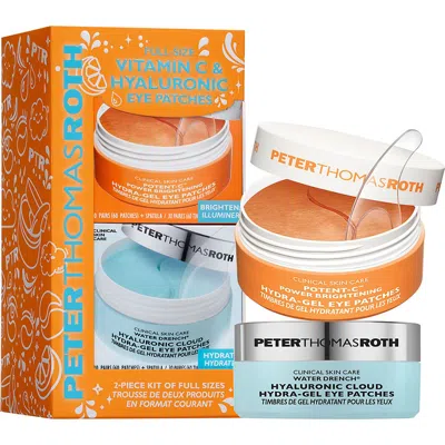 Peter Thomas Roth Vitamin C & Hyaluronic Eye Patches 2-piece Kit $120 Value In Transparent