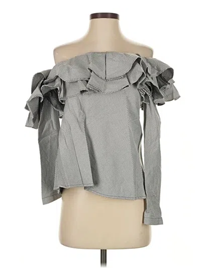 Pre-owned Petersyn 3/4 Sleeve Blouse In Gray