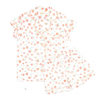 Petidoux Women's 2 Piece Pajamas In Summer Peaches In Multi