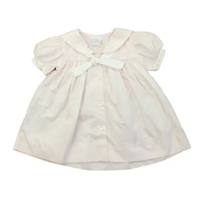 Petit Ami Kids' Girls Pink Dress In White