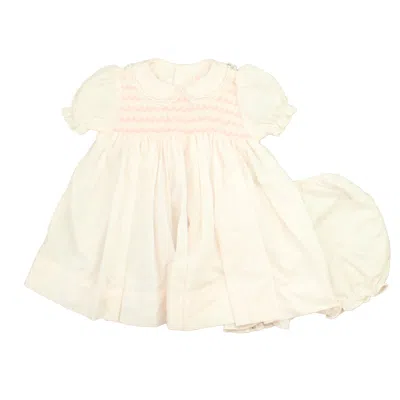 Petit Ami Kids' Girls Pink Dress In Brown