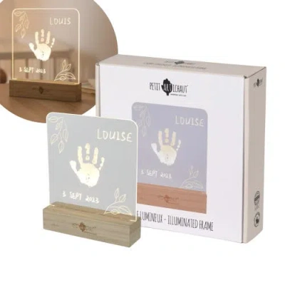 Petit Artichaut Illuminated Frame | Light-up Handprint Keepsake With Name & Date | Newborn Gift In Sand