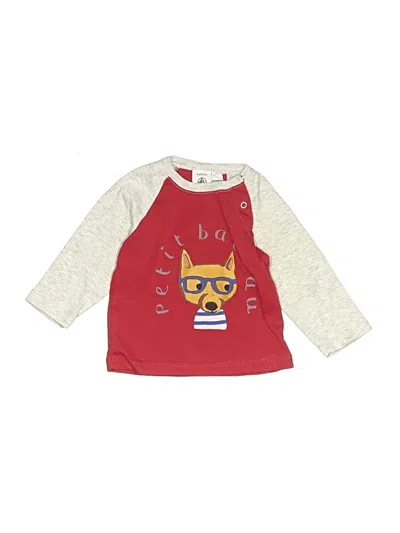 Pre-owned Petit Bateau Babies' 3/4 Sleeve T-shirt In Red