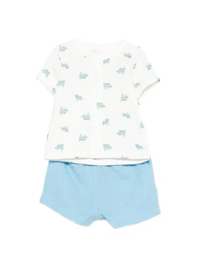 Petit Bateau Babies' Animal-print Shorts Set (set Of Two) In Multi