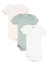 Petit Bateau Basic Babygrows (set Of Three)
