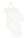 Petit Bateau Bear-print Bodysuits (pack Of Three) In White