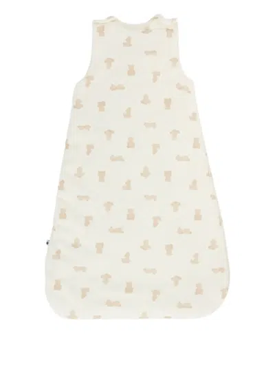 Petit Bateau Bear-print Sleeveless Sleep Bag In Neutral