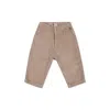 PETIT BATEAU BEIGE TROUSERS FOR BABYKIDS WITH LOGO