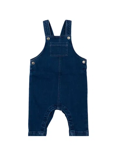 Petit Bateau Babies' Bib Denim Dungarees In Blue