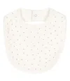 Petit Bateau Bib With Stars In Bianco