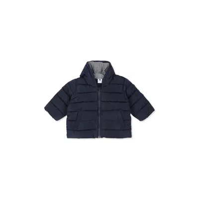 Petit Bateau Kids' Blue Down Jacket For Boy With Logo