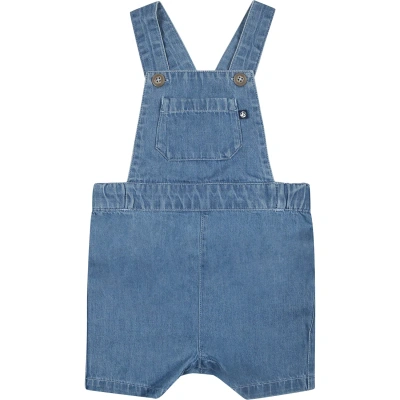 Petit Bateau Blue Dungarees For Baby Boy